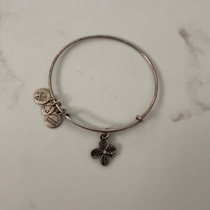 Alex and ani silver clover bracelet